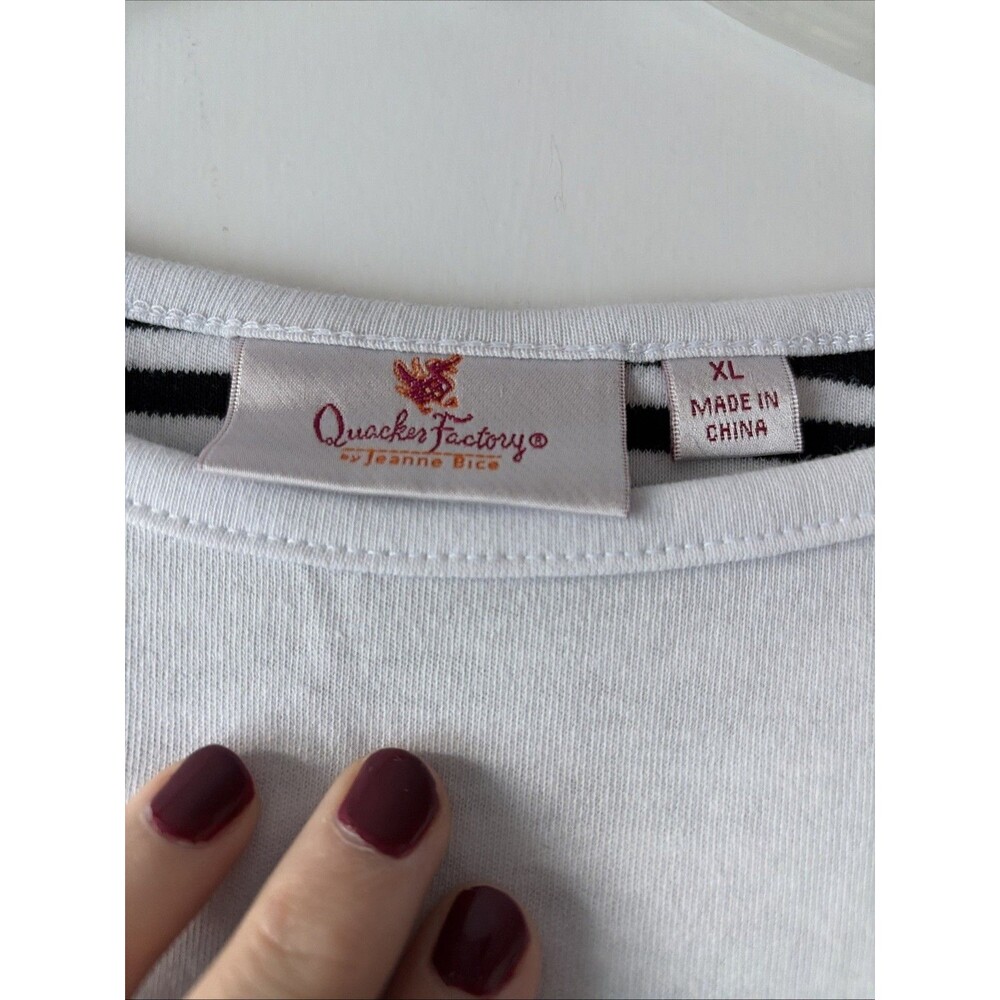 Quacker Factory Size Xl Stripe Circle Star Embell… - image 3